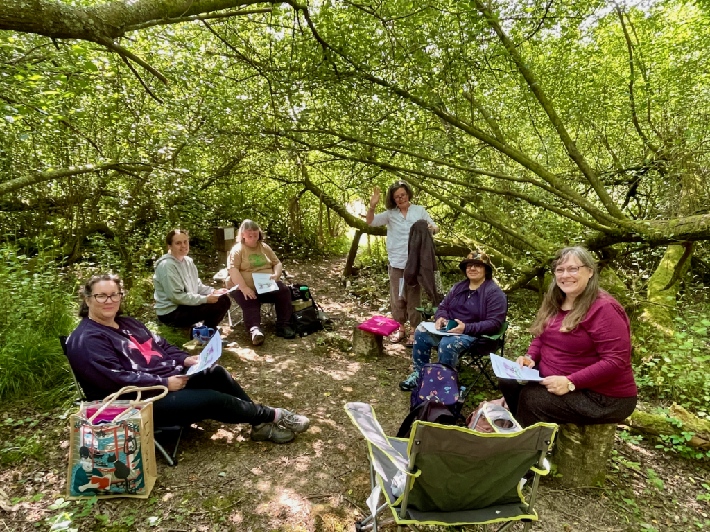 Forest Bathing Guide Training in the woods in Hampshire