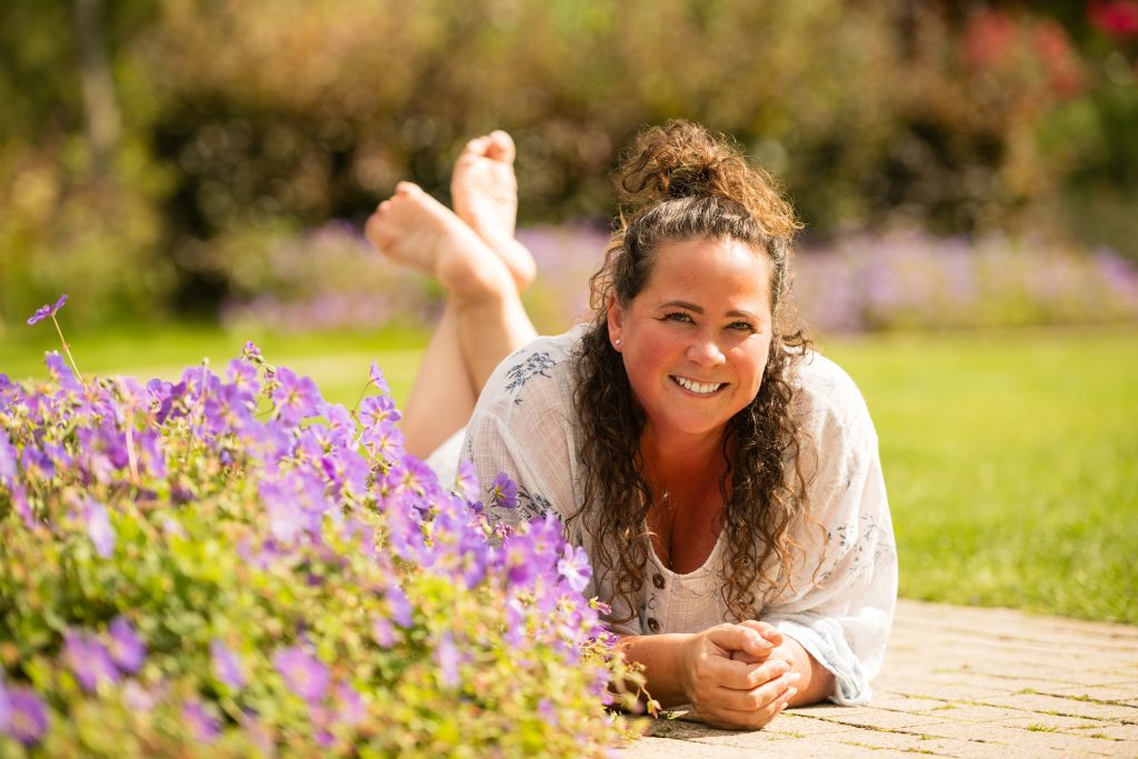Sonya Dibbin lying on ground